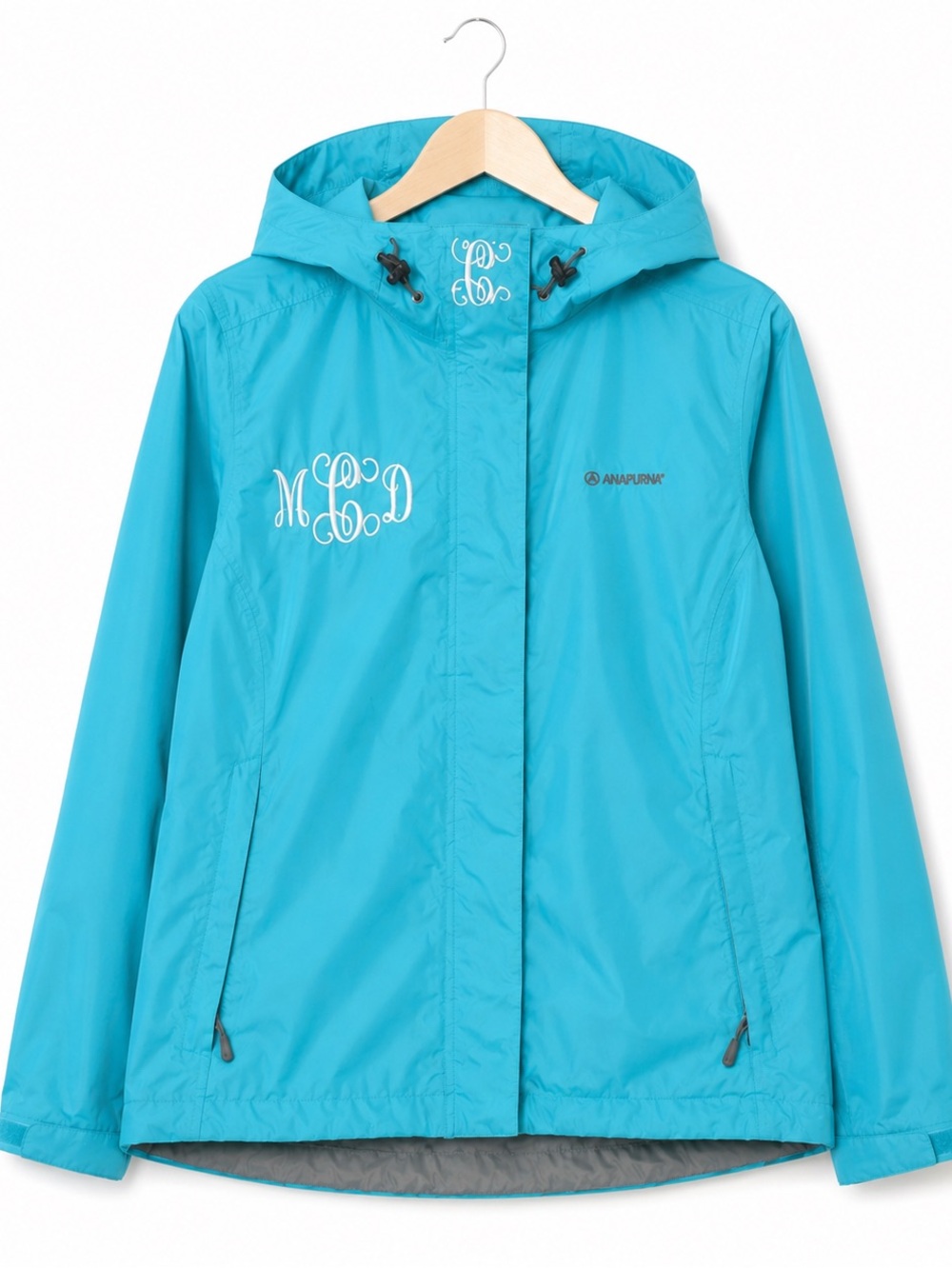 LoAnapurna by Hi-Tec Dri-Tec Waterproof Hooded Rain Jacket S - Turquoise Monogra